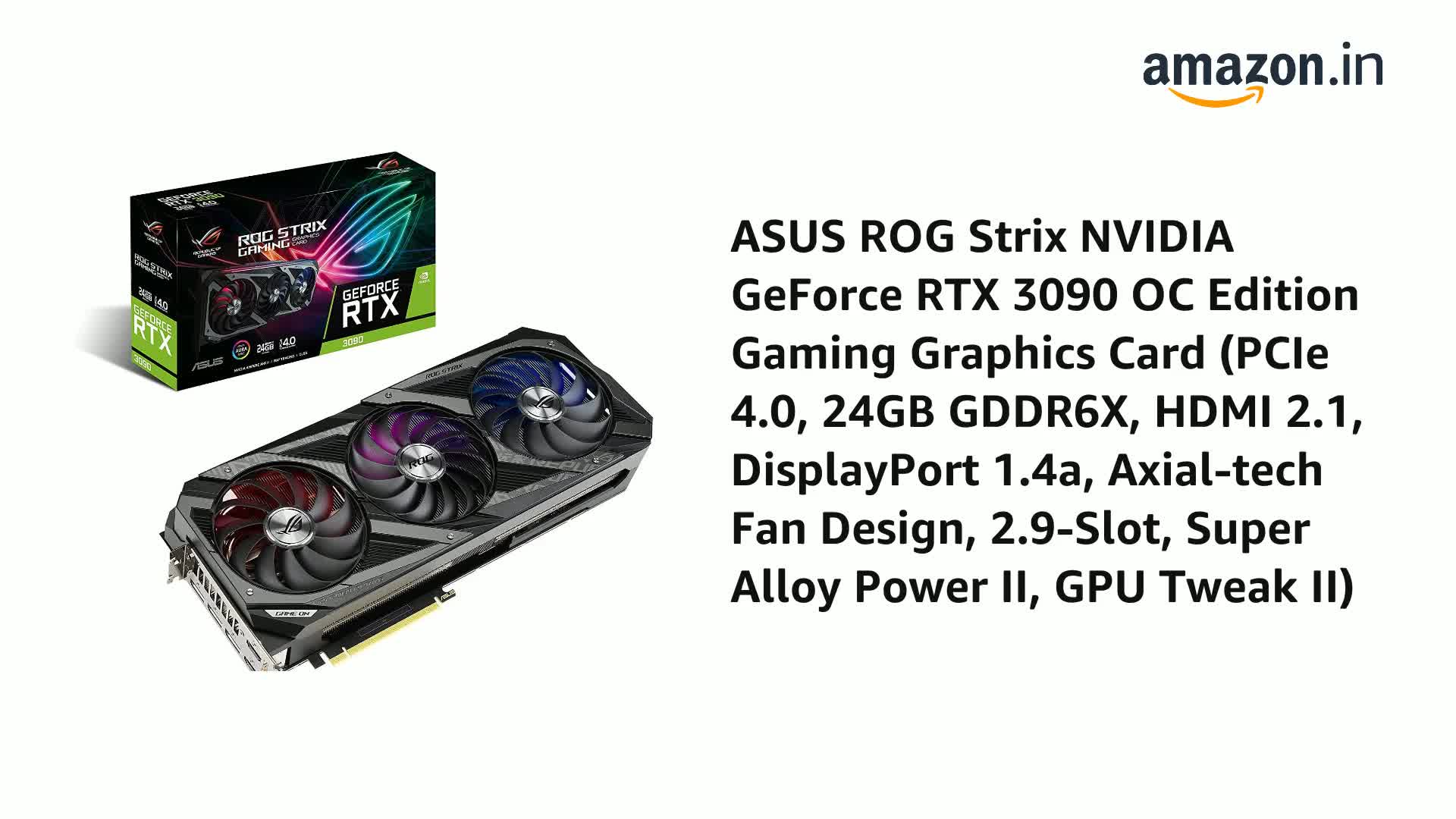 グラフィックボード・グラボ・ビデオカード ASUS ROG Strix GeForce RTX 3090 24gb Amazon | ASUS ROG STRIX NVIDIA GeForce RTX™ 3090 ホワイト OC